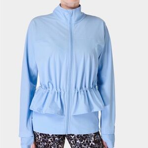 Sweaty Betty Light Blue Peplum Jacket
